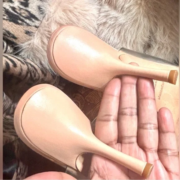 *SALE*Alexander Wang Translucent Peachy Nude Sandal in PVC&Nude Leather - Picture 9 of 12